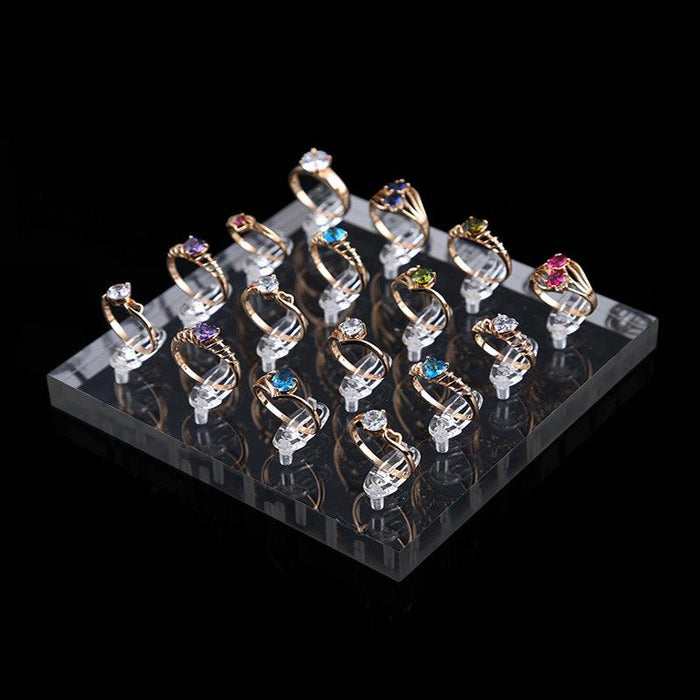 16 Position Crystal Cube Ring Display - Jewelry Packaging Mall