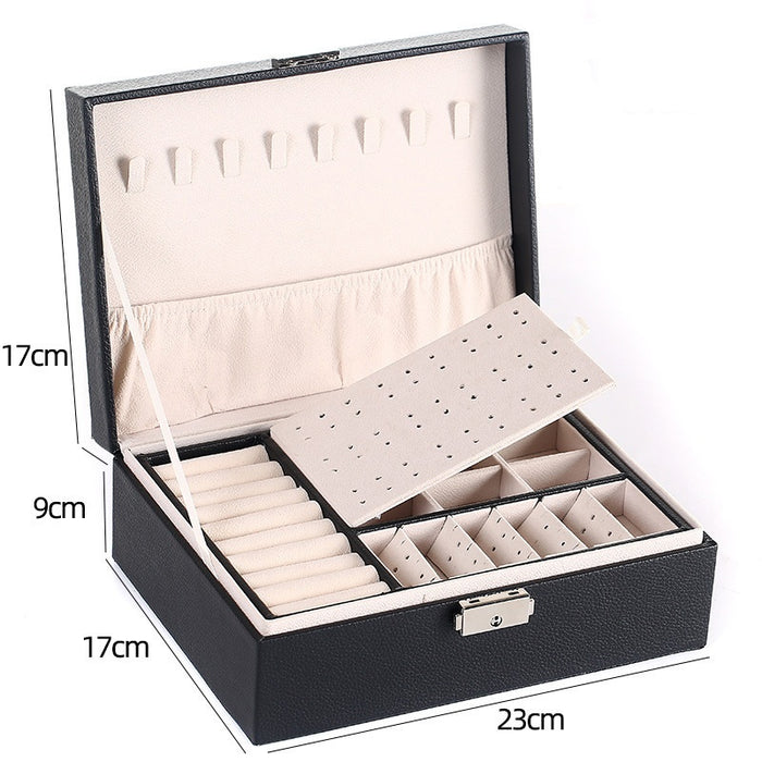 Double Layer Lockable Jewelry Organizers