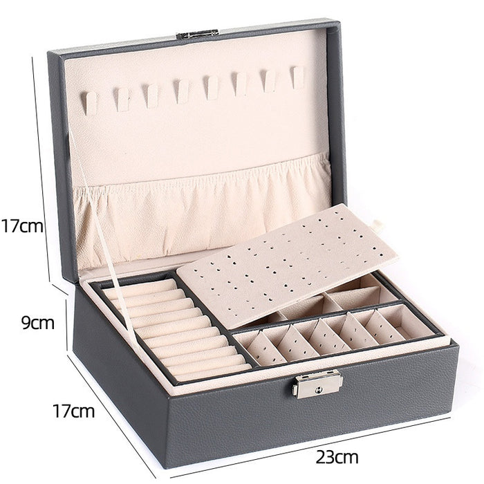 Double Layer Lockable Jewelry Organizers