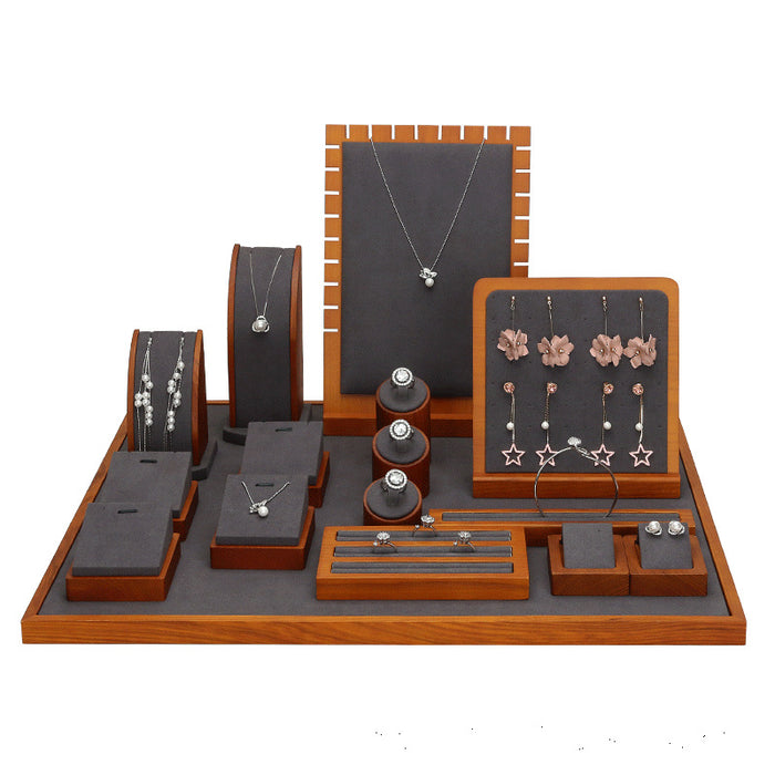 Contemporary Gray Wooden Display Collection