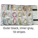 Black & Gray Velvet with Transparent PVC Jewelry Roll - Jewelry Packaging Mall