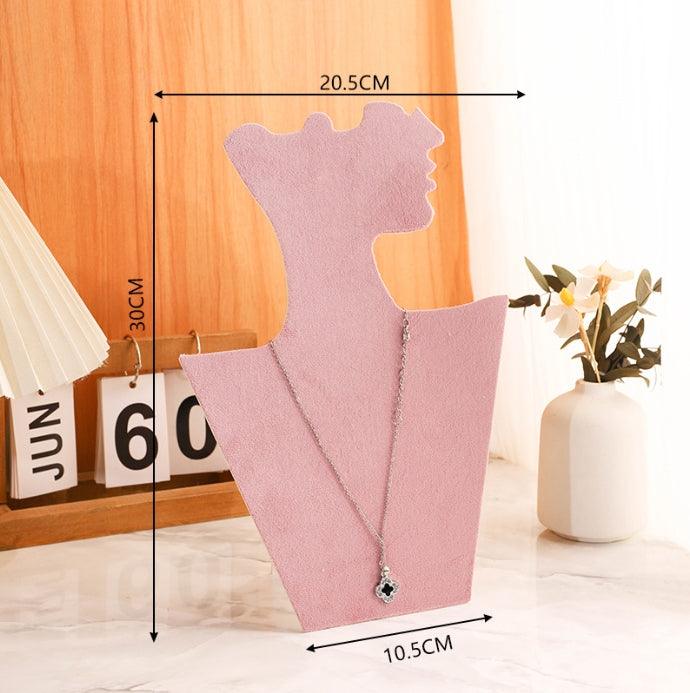 Pink Jewellery Display Stand-Velvet-JPM0119 - Jewelry Packaging Mall