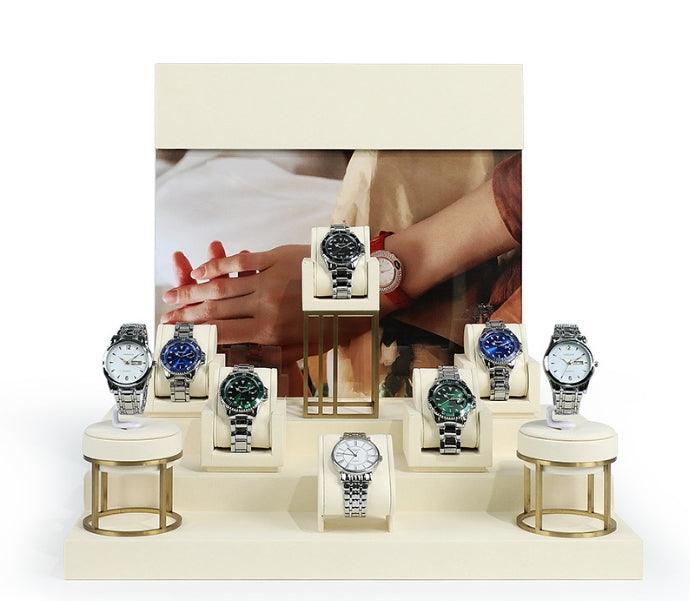Beige Metal Watch Display Collection - Jewelry Packaging Mall
