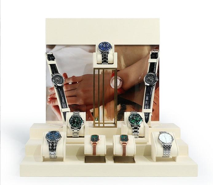 Beige Metal Watch Display Collection - Jewelry Packaging Mall