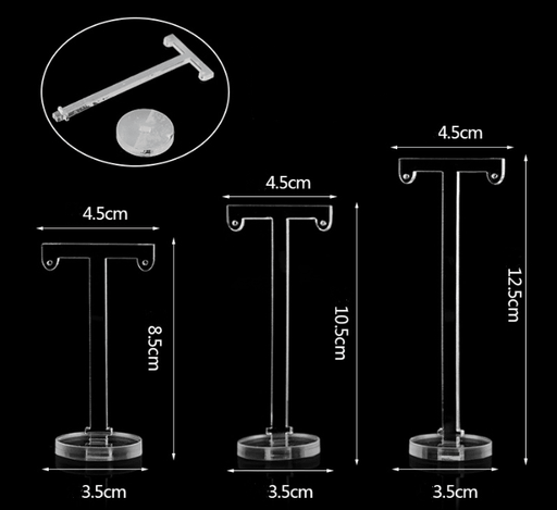 Clear Acrylic Earring Stand Display Set（2 pcs per pack） - Jewelry Packaging Mall