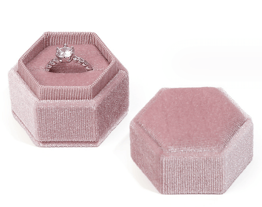 Hexagon Ring Velvet Collection - Jewelry Packaging Mall