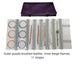 Purple Brushed Leather & Beige Velvet Jewelry Roll - Jewelry Packaging Mall