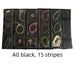 Black Velvet & Transparent PVC Jewelry Roll - Jewelry Packaging Mall