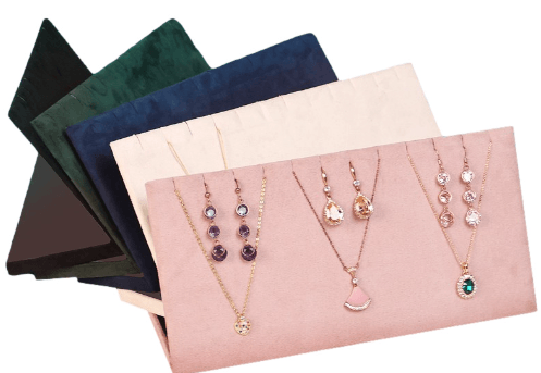 Multi-position necklace velvet display - Jewelry Packaging Mall