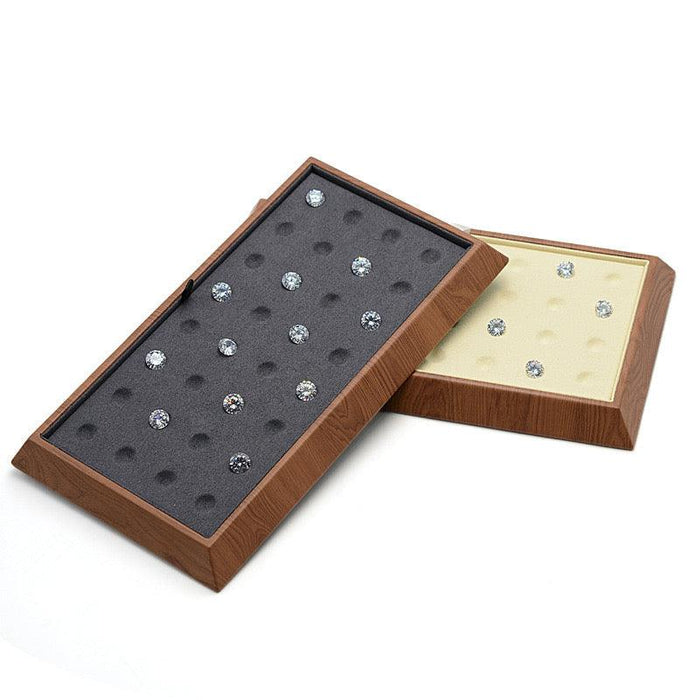 Wooden Frame Microfiber Gemstones Tray - Jewelry Packaging Mall