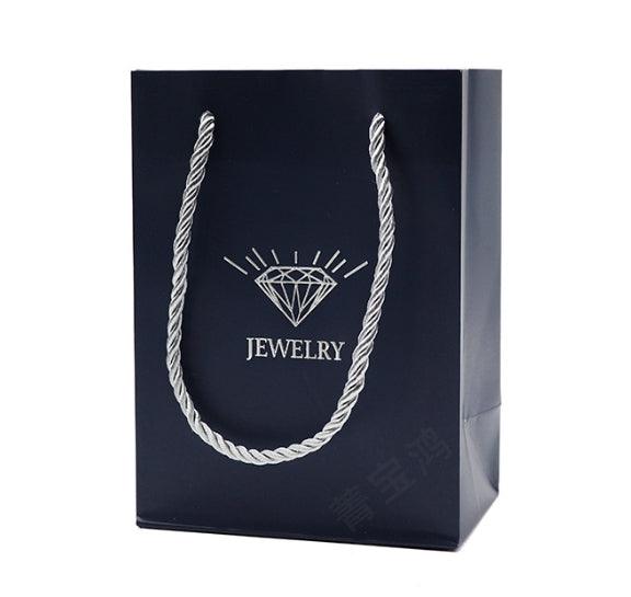 Exquisite Elegance Black Jewelry Paper Bag(30 pcs per pack) - Jewelry Packaging Mall